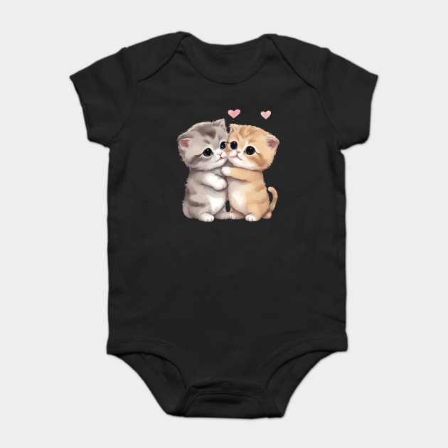Scottish Fold Kitten Baby Bodysuit by animegirlnft